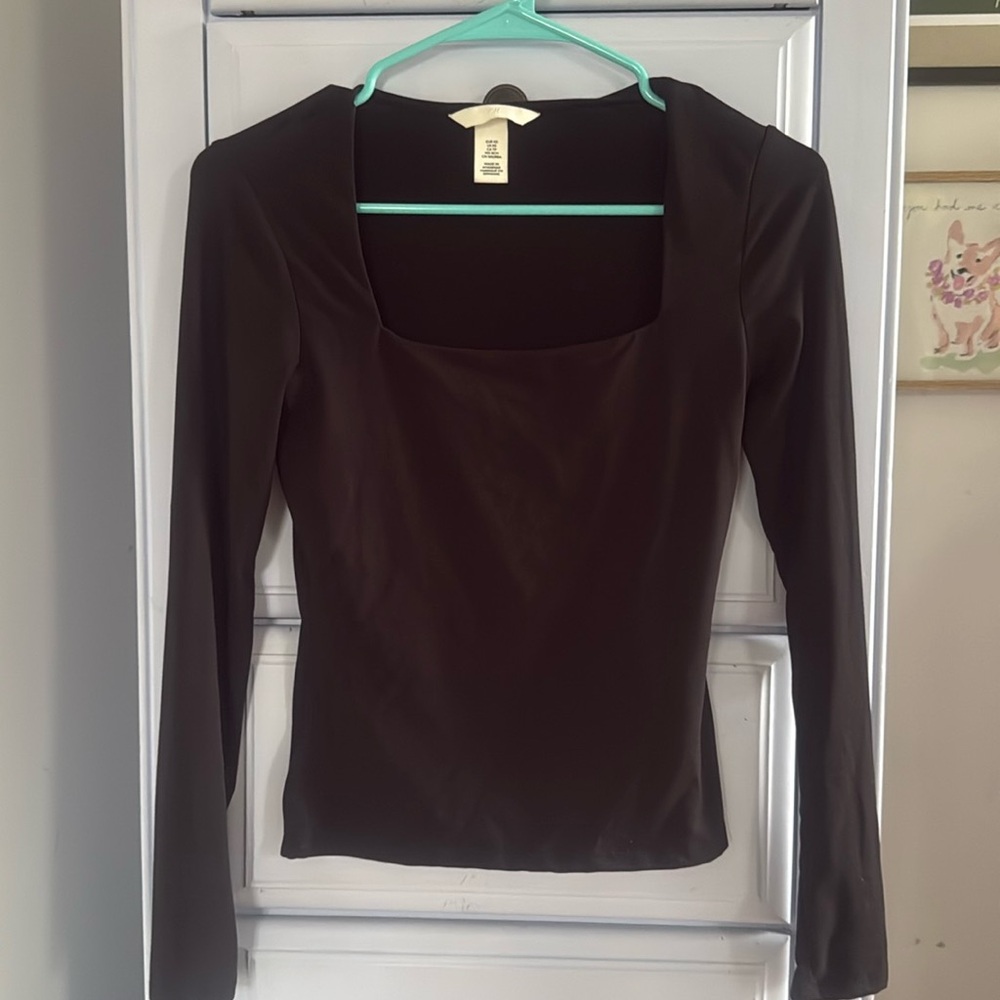 Black long sleeve top
